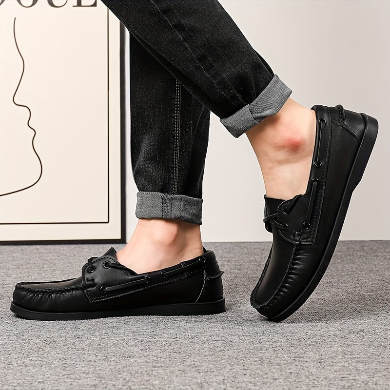 Men's Lace Up Boat Shoes Breathable Non Slip Moccasins