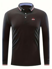 Men's Lightweight Button Up Polo Shirt