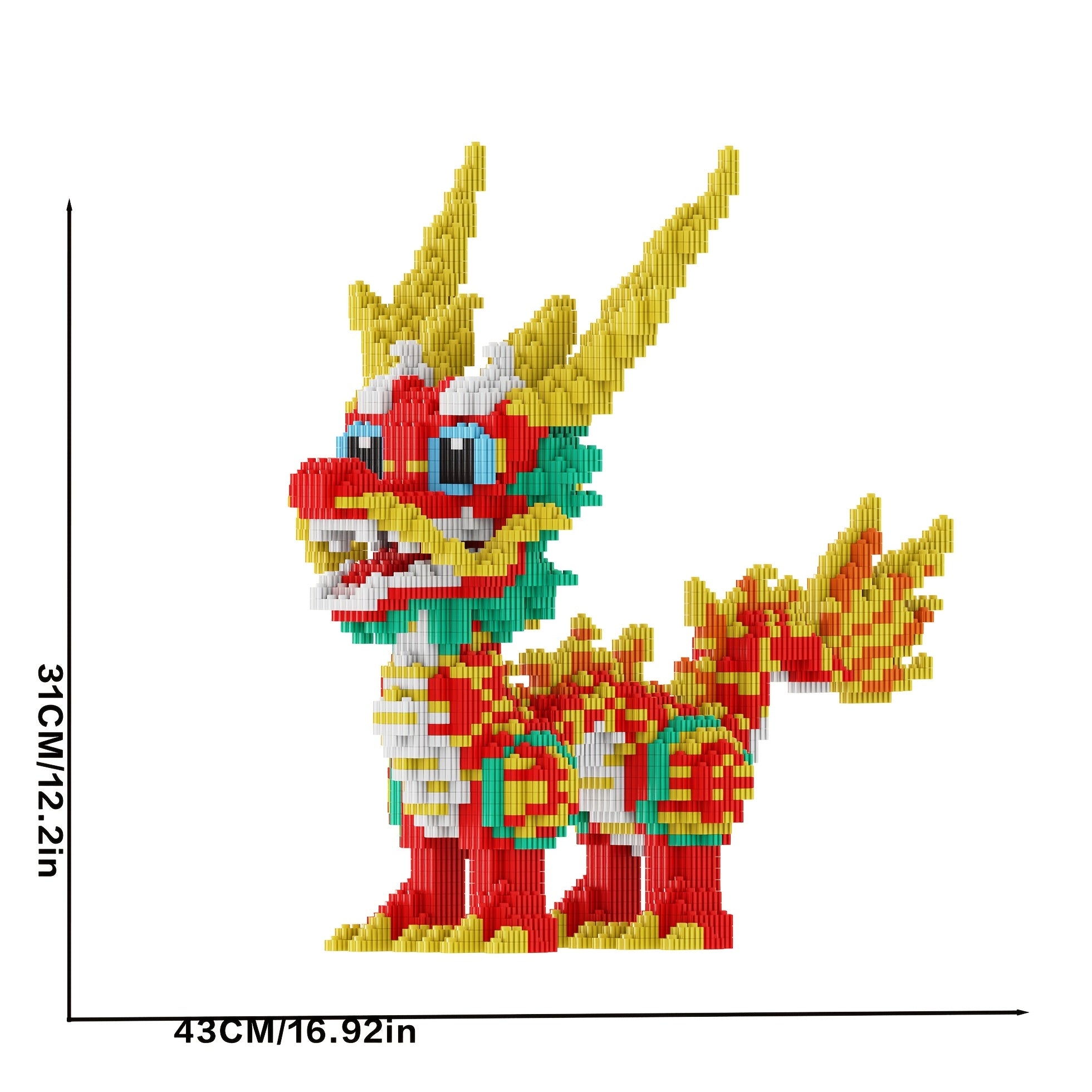 9500pcs Dragon Building Blocks Set Educational 3D Puzzle Ideal Holiday Gift