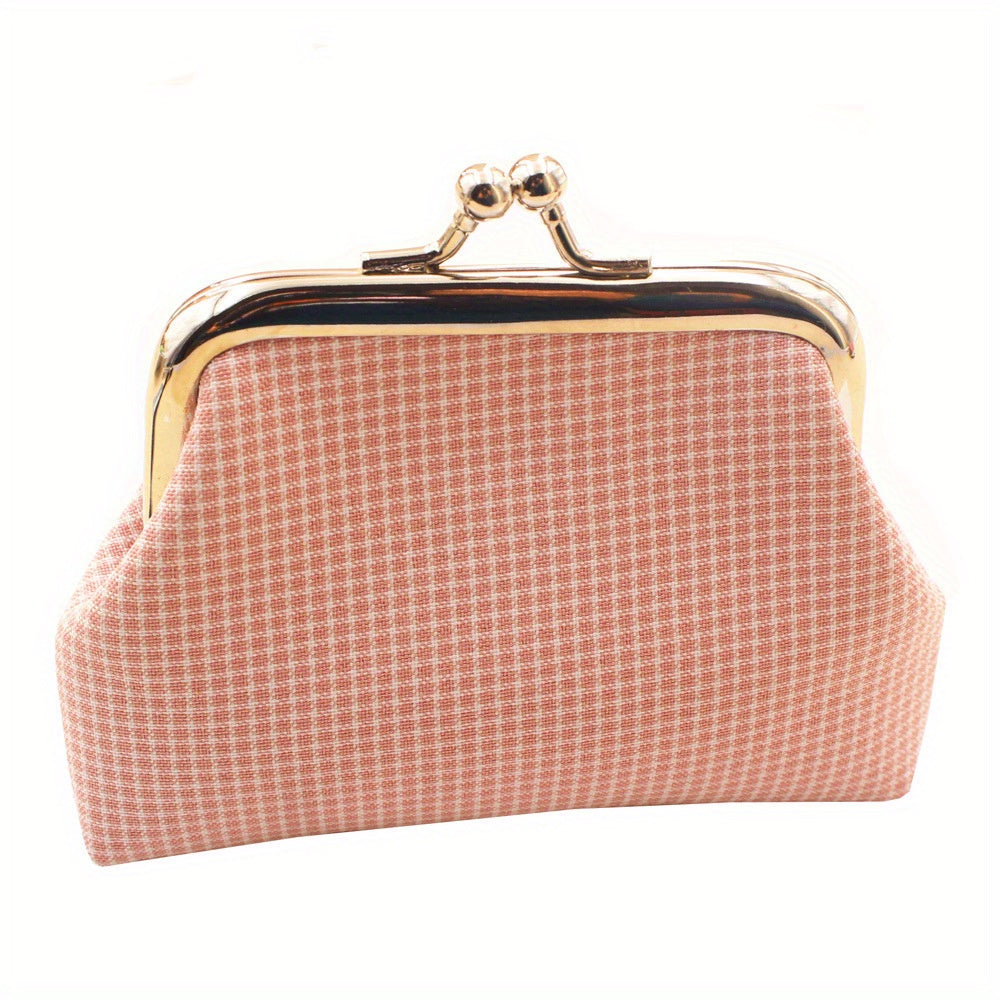Girls Plaid Coin Purse Clutch Bag Vintage Coin Purse Bag Key Bag
