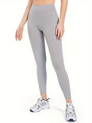 High Waist Yoga Leggings Solid Color Seamless Workout Pants