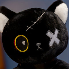 Creepy Cat Plush Spooky Gothic Stuffed Animal Horror Cat Doll