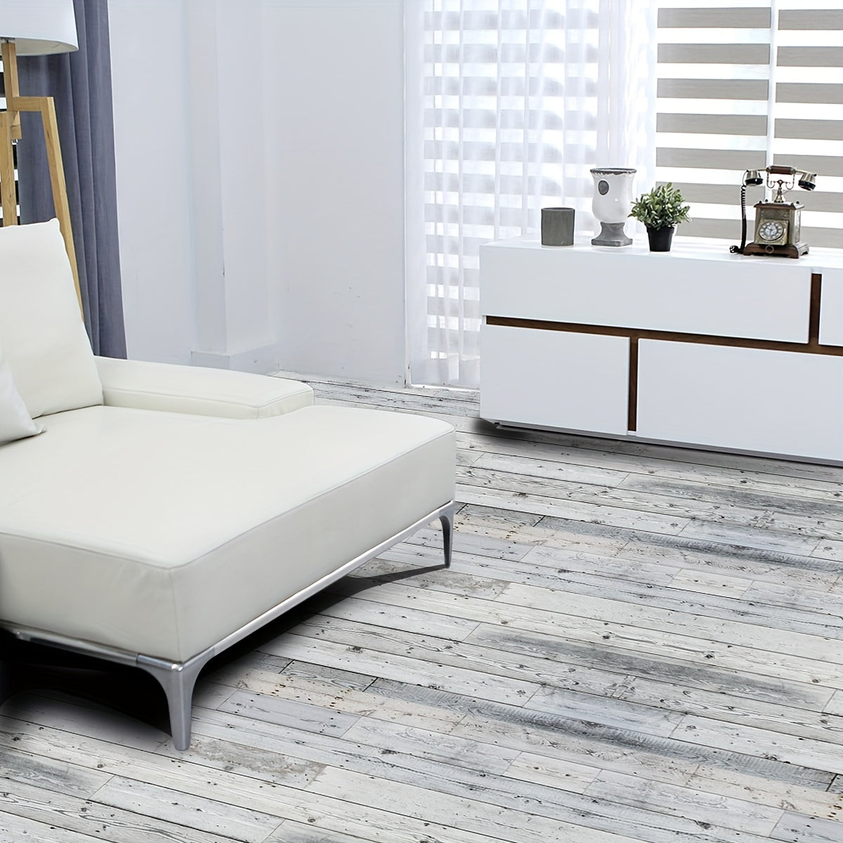 Waterproof Wood PVC Tile Stickers Self Adhesive DIY Flooring Tiles
