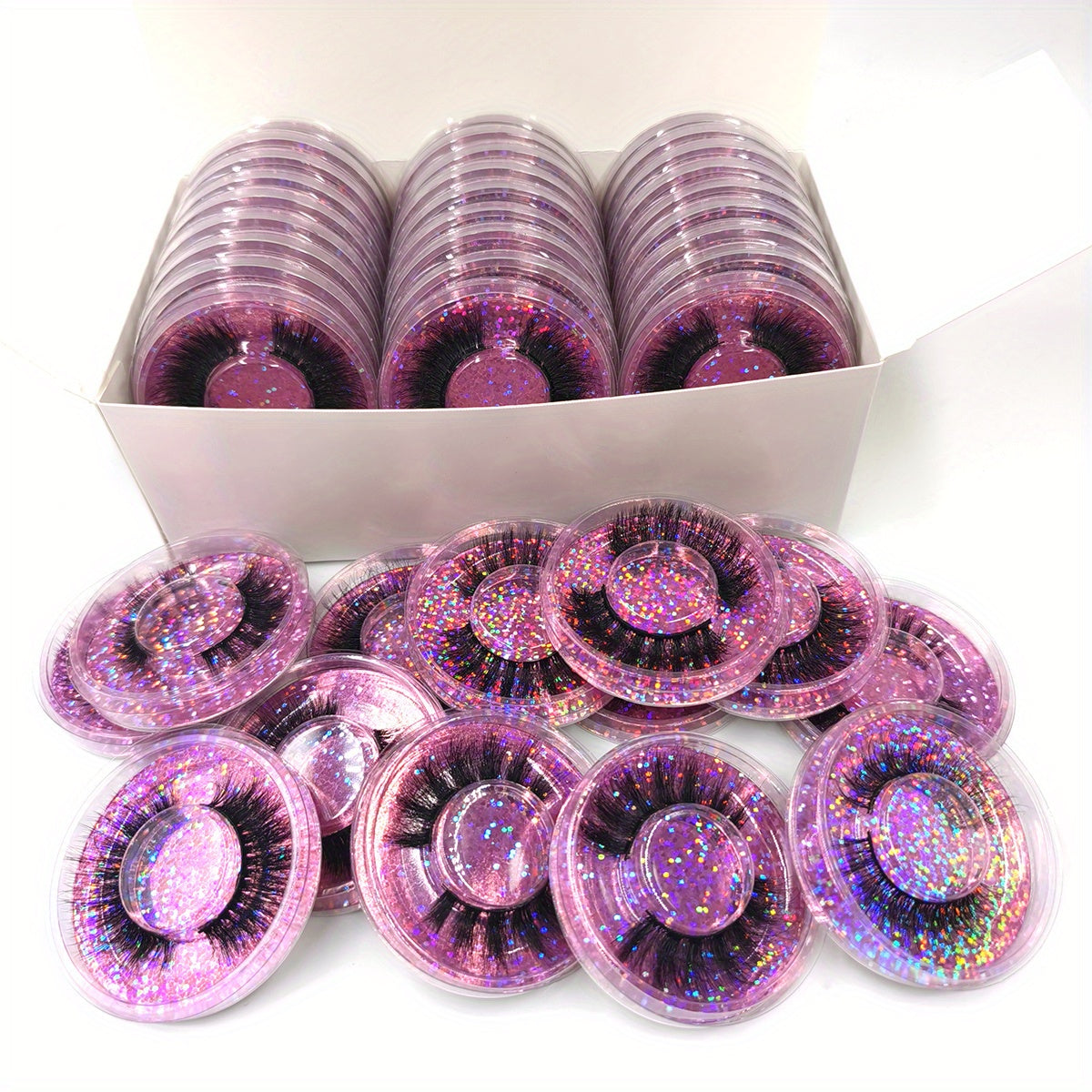 30 Pairs Mixed Style 3D Fluffy Faux Mink Lashes for Daily Makeup