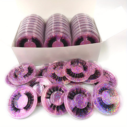 30 Pairs Mixed Style 3D Fluffy Faux Mink Lashes for Daily Makeup