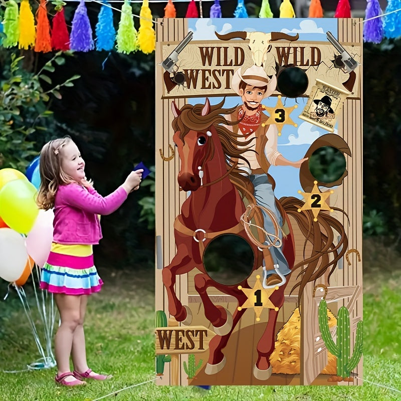 Cowboy Toss Game with Bean Bag - Summer Party Fun