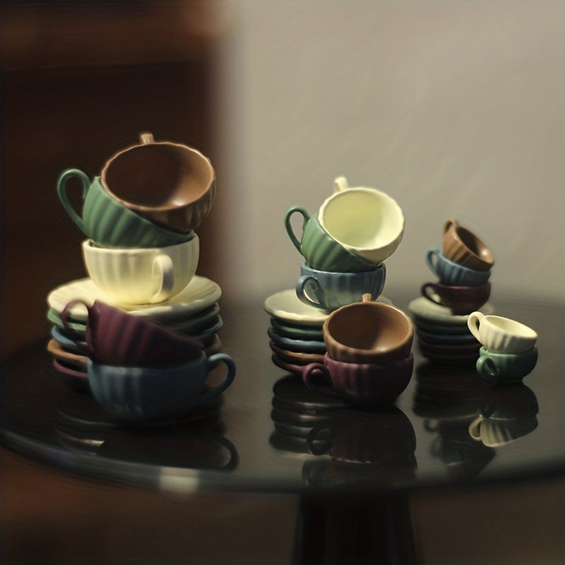 Dollhouse Coffee Cup Decor Colorful Mini Tea Cups DIY Toy Gift