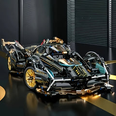 Golden Building Block Set Sports Car Assembly Toy 1314pcs
