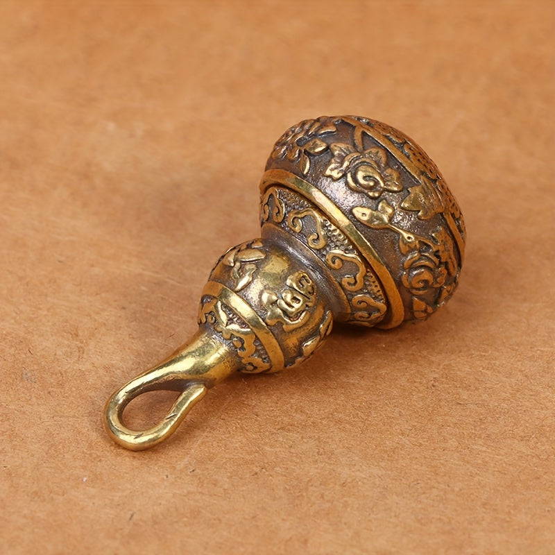 Gourd Shaped Keychain Keyring Chinese Copper Pendant