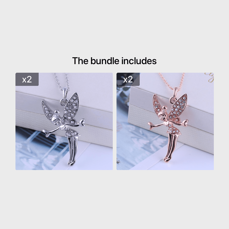 Plated Fairy Pendant Necklace for Girls