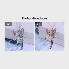 Plated Fairy Pendant Necklace for Girls