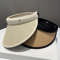 Breathable Sunscreen Ponytail Straw Hats UV Protection Sun Hat For Women