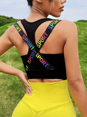 Criss Cross Sports Bra Fitness Yoga Running Workout Bra