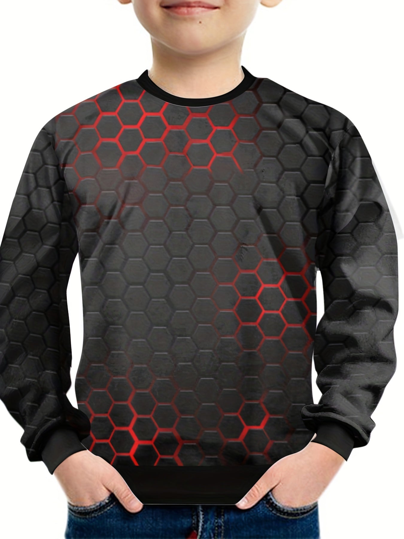 Teens 3D Print Sweatshirt Kids Casual Pullover Street Wear Clothes