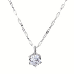 Minimalist Sparkling Rhinestone Pendant Necklace Clavicle Chain For Girls