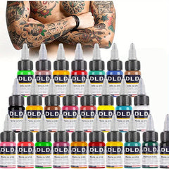25pcs Professional Tattoo Ink Set Long Lasting Tattoo Painting Pigment