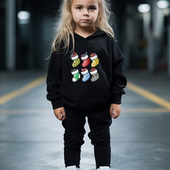 OERYUI Kids 2pcs Christmas Socks Print Hoodies Pants Set
