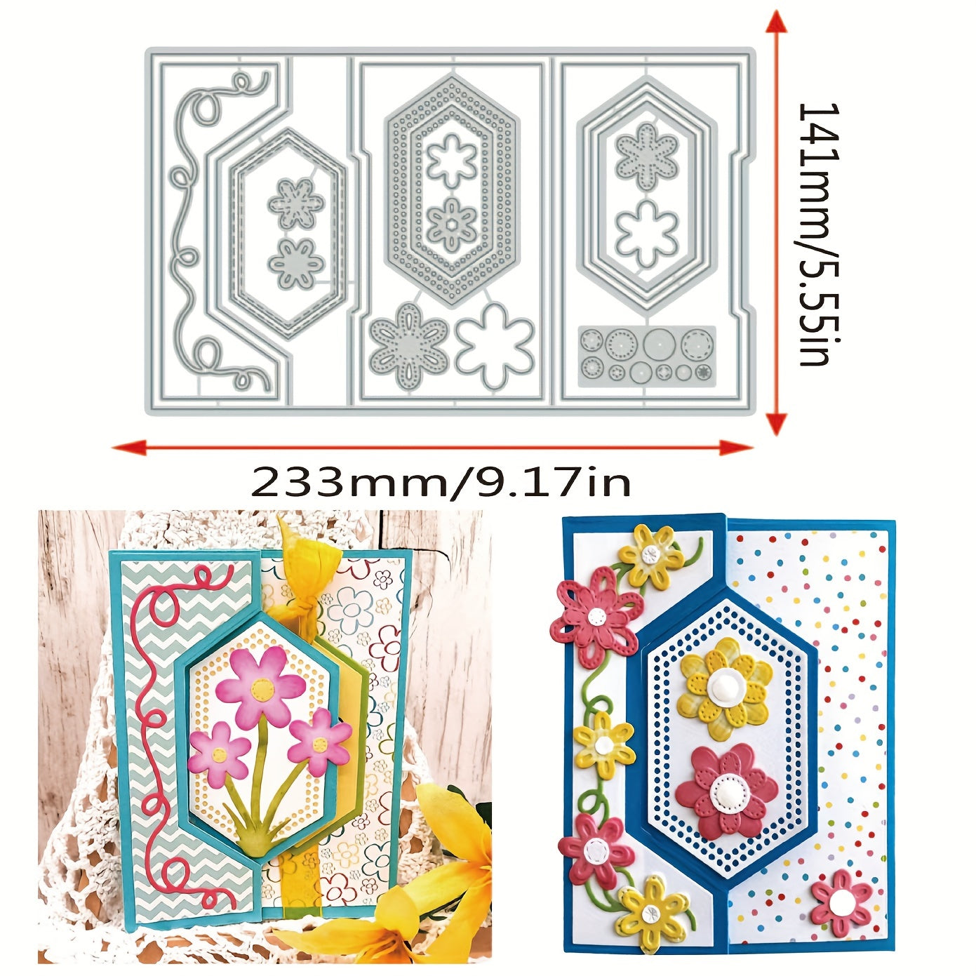Flower Screen Metal Cutting Dies for Scrapbook Embossing