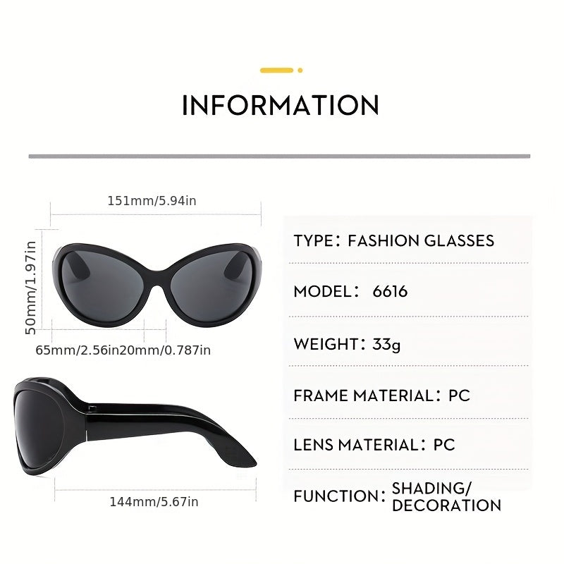 Y2K Futuristic Men's Sunglasses for Outdoor Activities