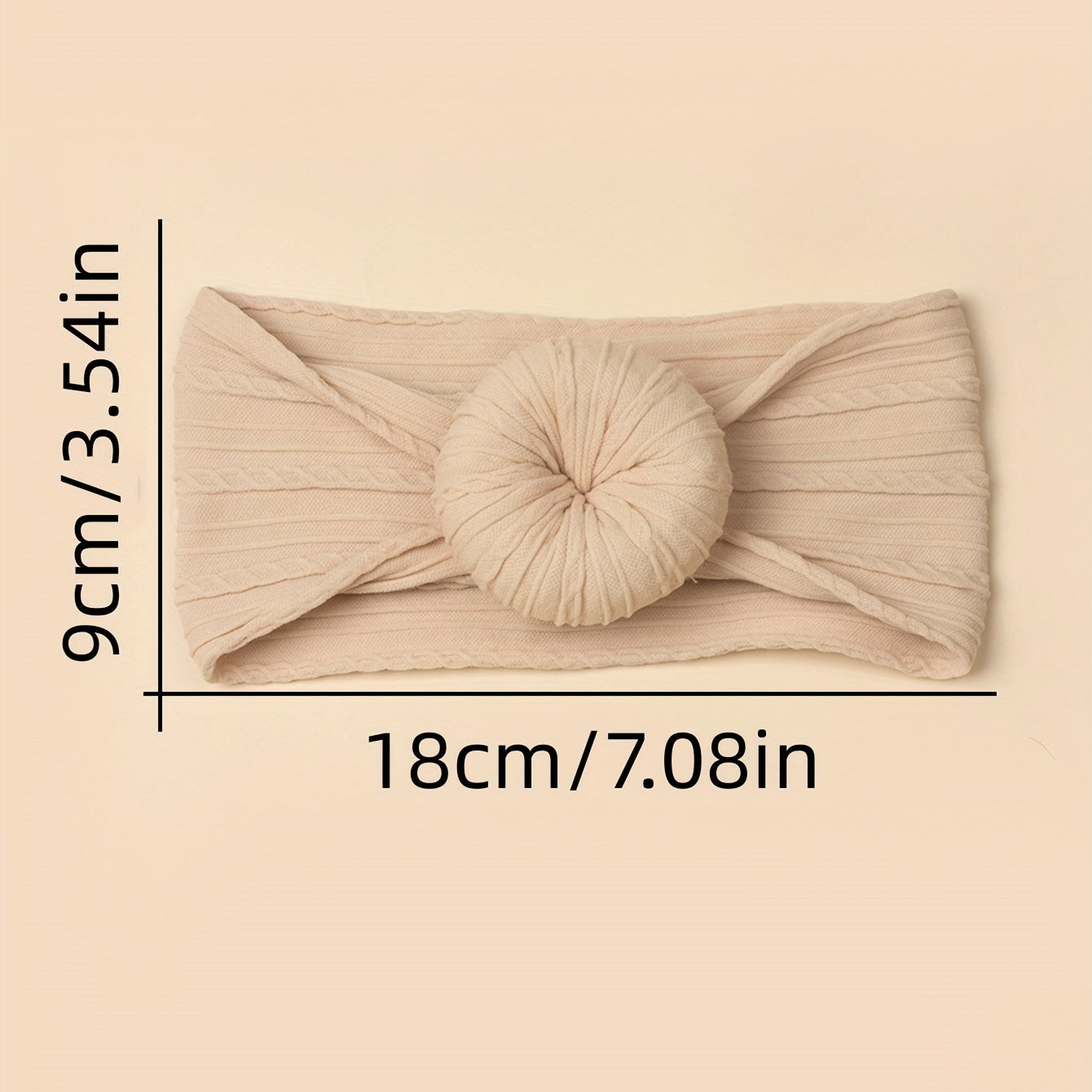 5pcs Jacquard Donut Wide Headband for Infant Toddler
