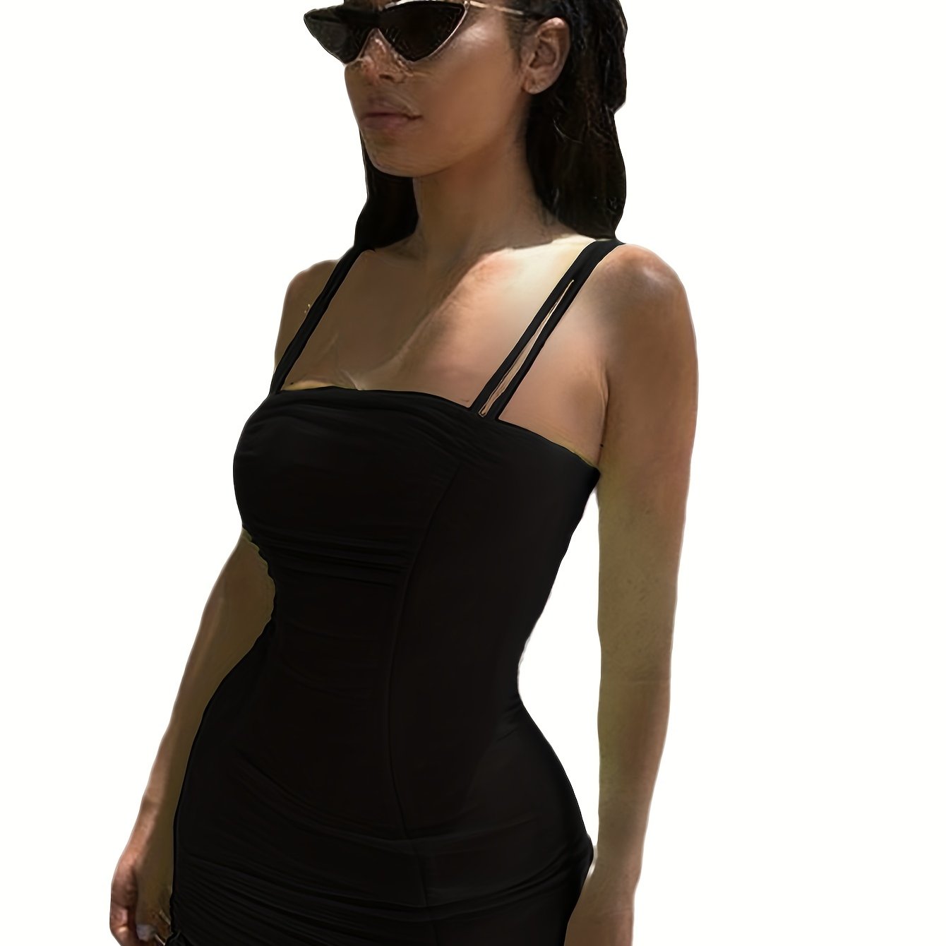 Ruched Drawstring Cami Dress for Women