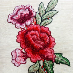 2pc Embroidery Flower Patch Applique DIY Crafts Sticker Sew On Clothes Badges