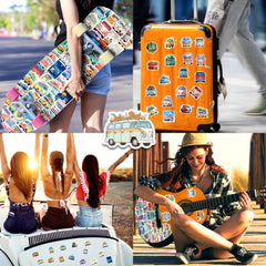 50pcs Cartoon Bus Stickers Graffiti Decoration Stickers