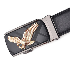 Eagle Style Automatic Buckle Men's Business Casual Belt All match Leather Belt