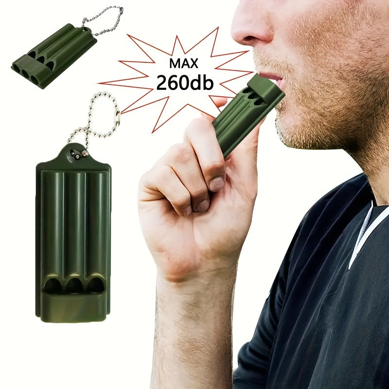 High Decibel Survival Whistle Keychain for Outdoor Camping Hiking