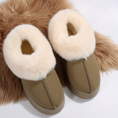 Thick Bottom Fur Fleece Snow Boots Winter Warm Shoes