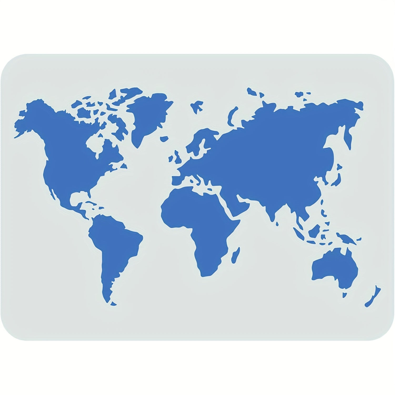 World Map Stencil Template 29.72x21.08 cm Plastic Map Painting Stencil