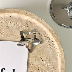 5pcs Star Hairpin Metallic Hair Clip Silvery Star Hairpin