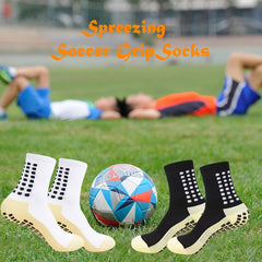 Teen's Mid Crew Sport Socks Anti Slip Nylon Blend Comfy Sweat Absorbing Socks