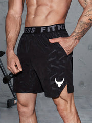 Men's Alphabet Print Sports Shorts Sweatpants