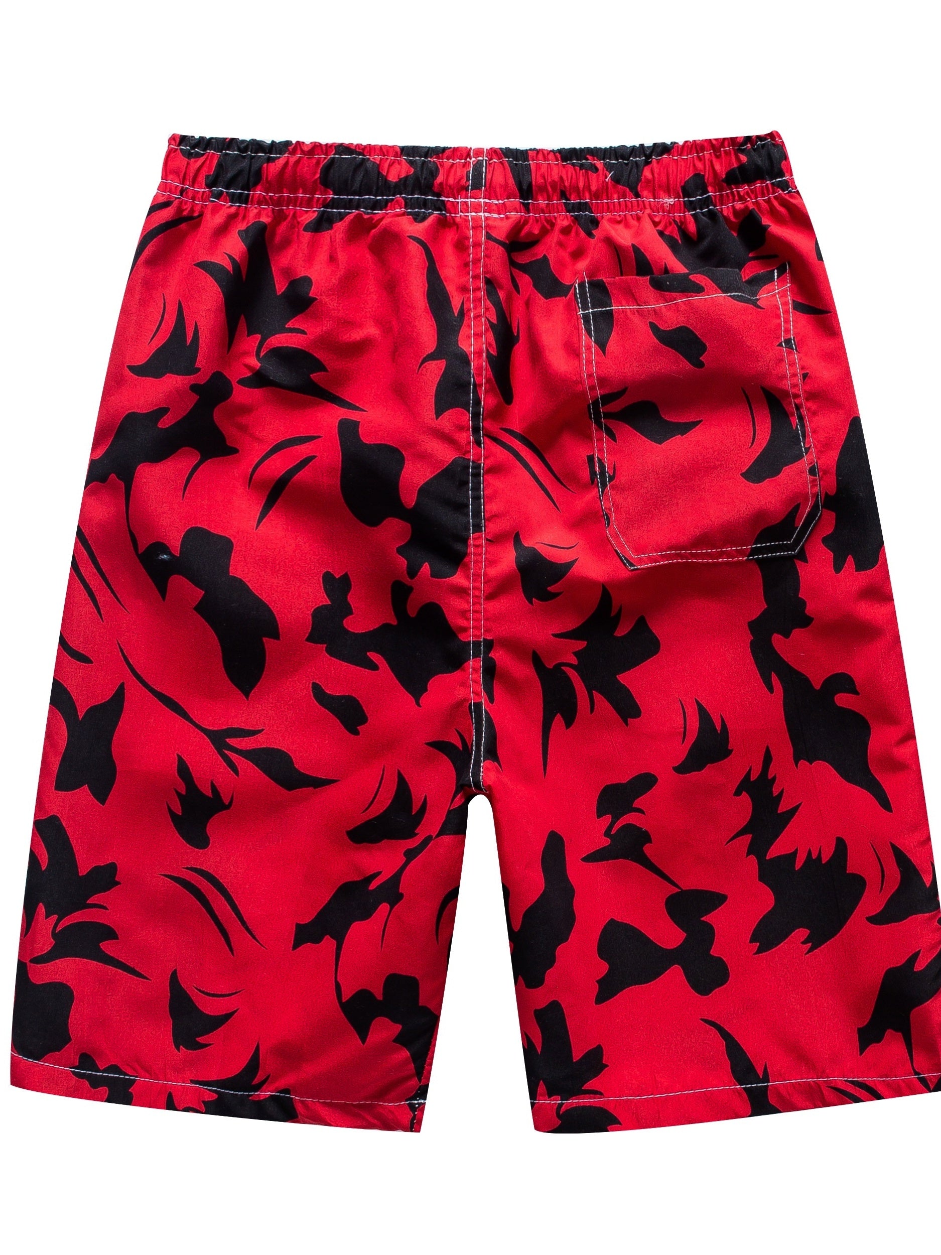 Coconut Palm Pattern Beach Shorts Men's Quick Dry Waist Drawstring Shorts