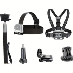 6-in-1 Action Camera Accessory Kit Lightweight & Practical Essential Sports Phot