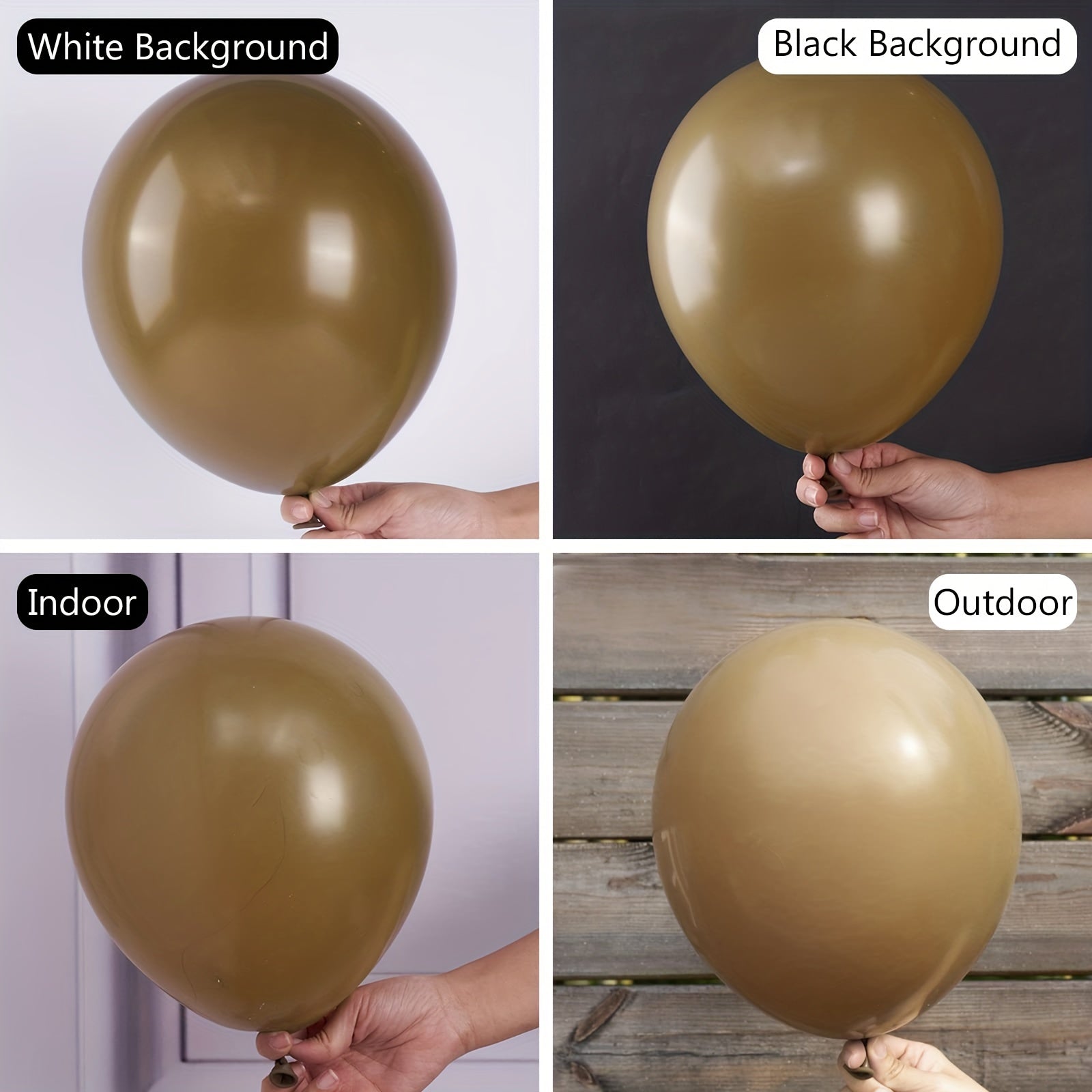 50pcs Coffee Brown Balloons 30-48 cm Dark Boho Brown Balloons
