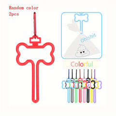 2pcs Dog Poop Scooper, Portable Pet Waste Bag Holder