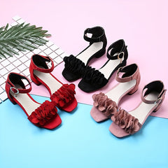 Girls Open Toe High Heel Sandals Lightweight Dress Shoes for Party
