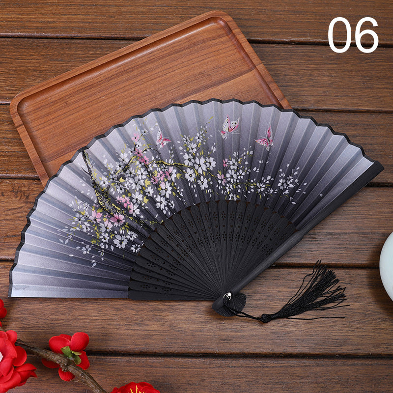 Vintage Flower Fan Summer Folding Fan