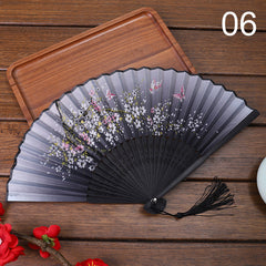 Vintage Flower Fan Summer Folding Fan