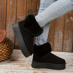 Women's Plush Lined Thermal Snow Boots - Non Slip Wear Resistance Shoes