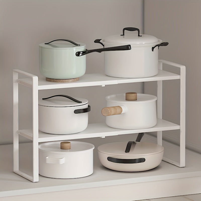 Expandable Cabinet Shelf Organizer Kitchen Counter Shelf Rack