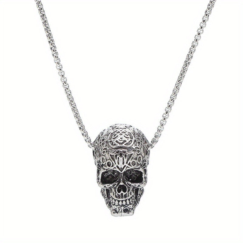 Skull Pendant Alloy Necklace for Girls Boys Teen