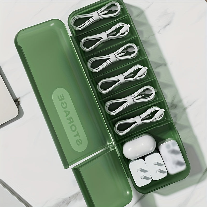 Desktop Data Cable Storage Box With Lid Wire Storage Artifact Mobile Phone