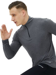 YOKGO Men's Sweat Resistance Quick Long Sleeve T Shirt