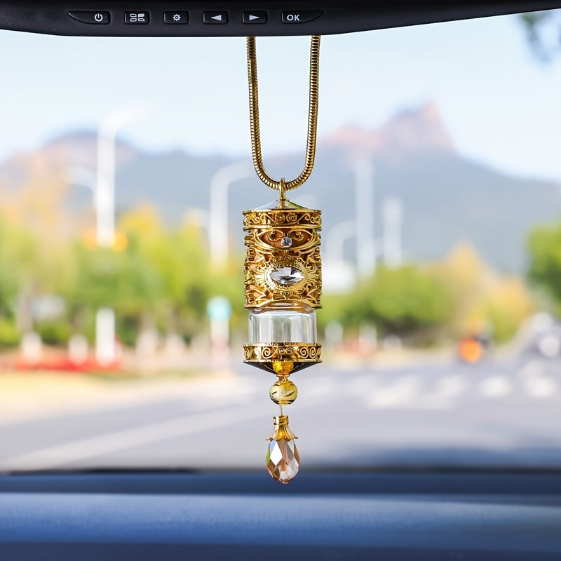 Car Aromatherapy Perfume Pendant Empty Bottle Alloy Car Interior Decorations