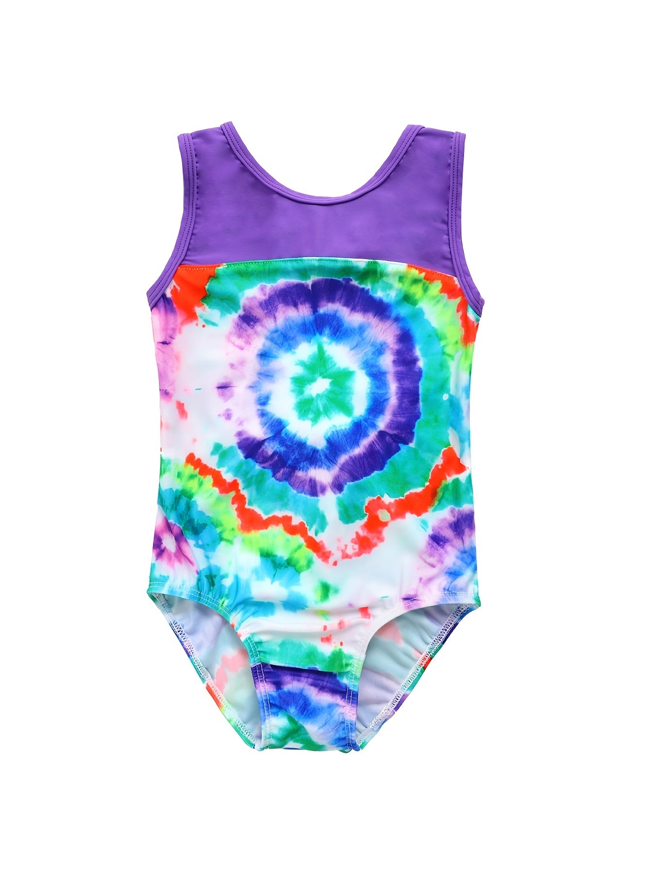 Toddler Girls Tie Dye Cut Out One Piece Swimsuit