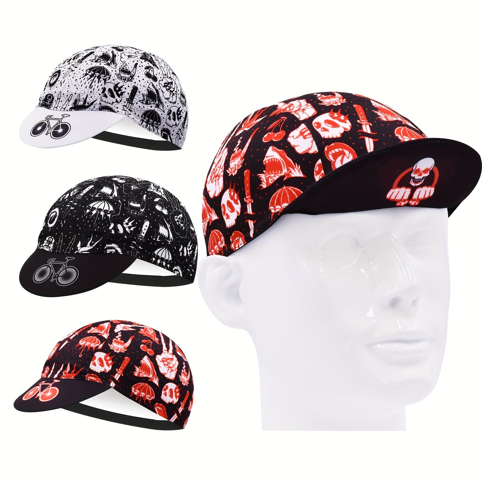 Unisex Cycling Skull Cap Breathable Quick Drying Sweatproof Cap