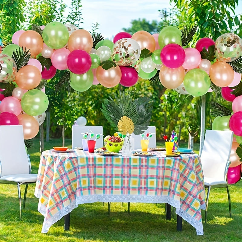75pcs Hawaiian Party Balloon Arch Bridge Tropical Leaf Balloon Set